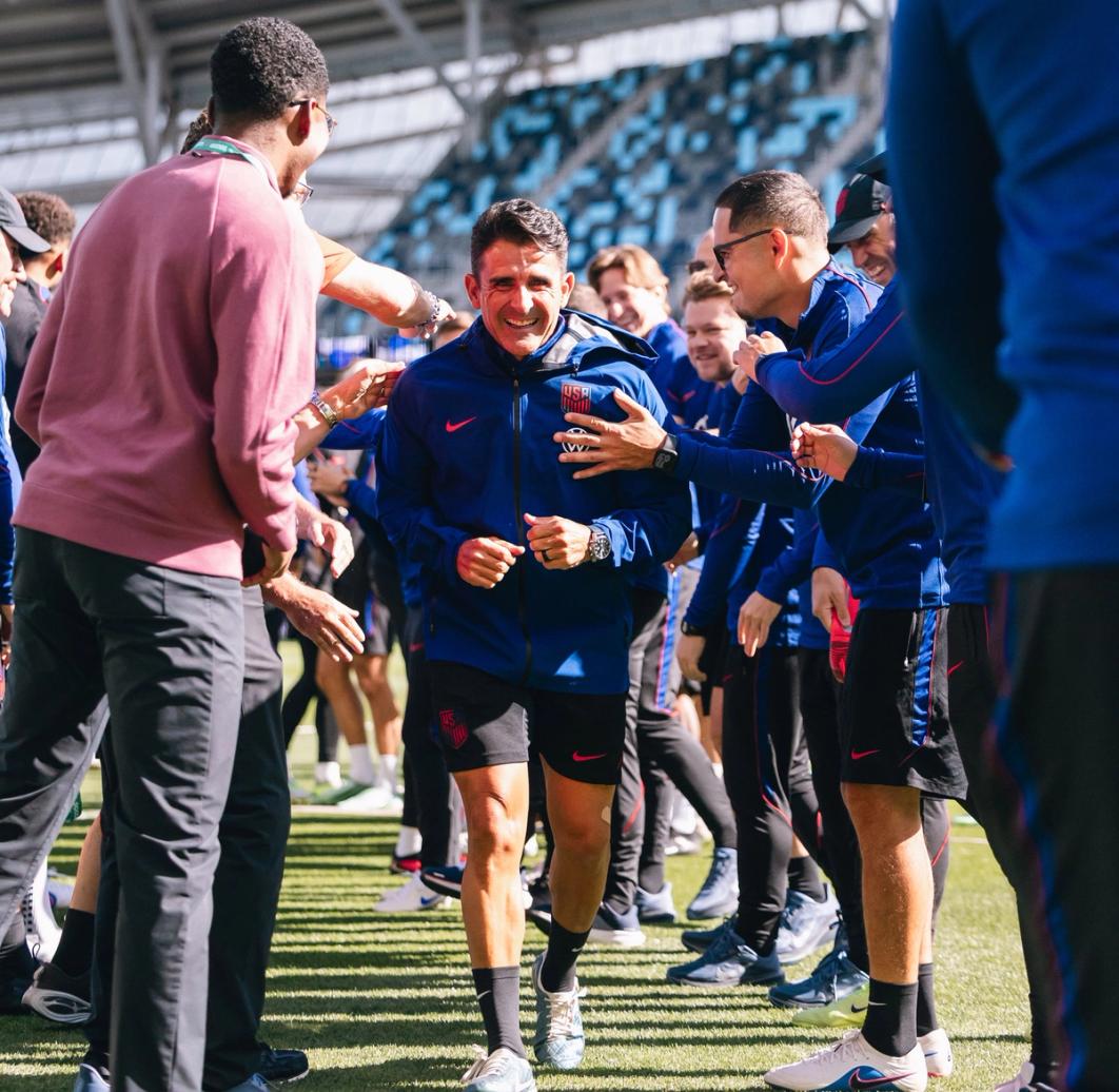 The USMNT celebrates first assist coach Jesús Pérez's birthday (Photo by Taylor Banner/USSF)