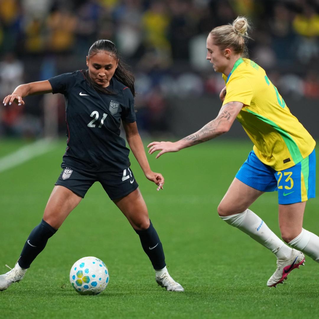 U.S. Women's National Team Falls 2-1 to Brazil in São Paulo