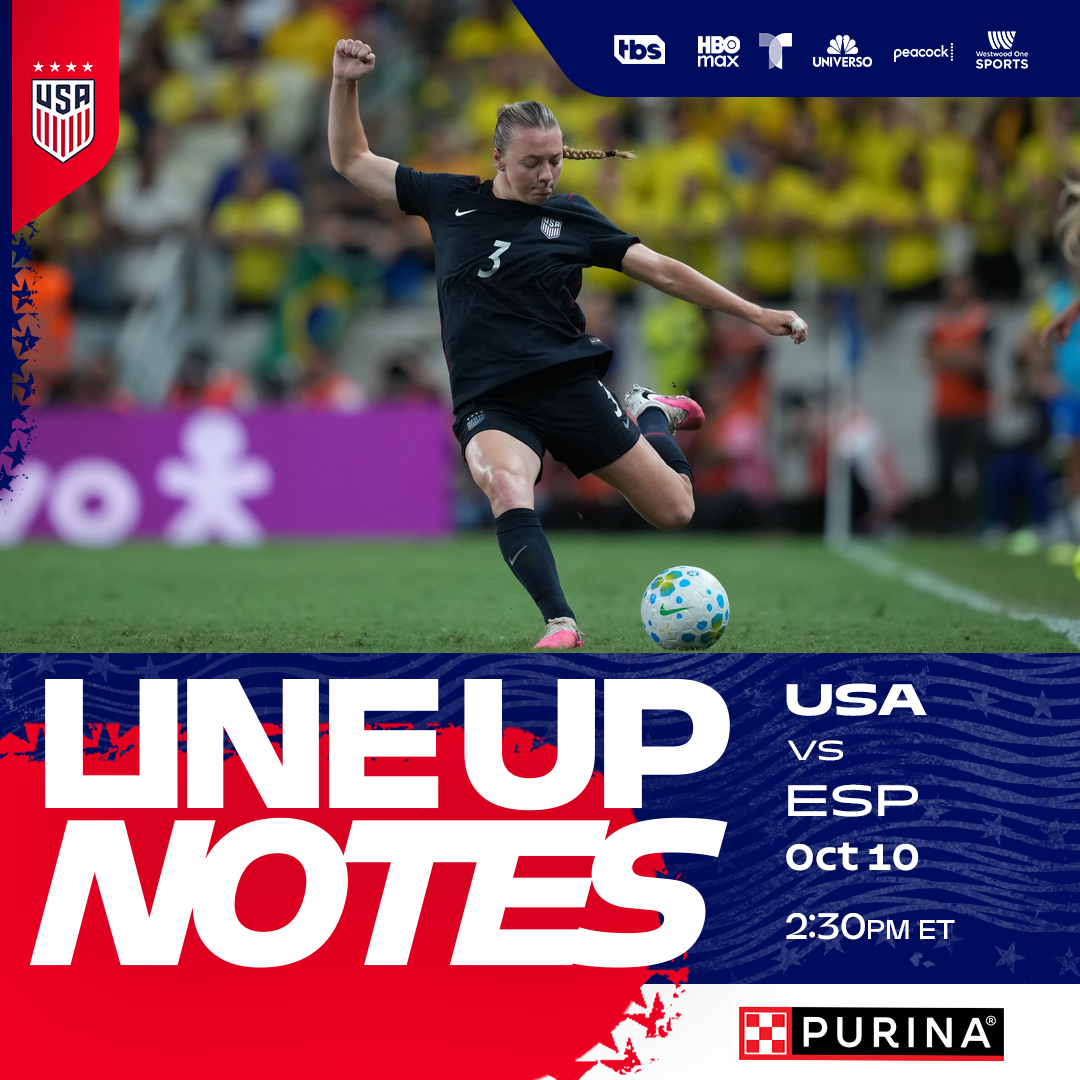 USWNT vs. Spain: Starting XI & Lineup Notes