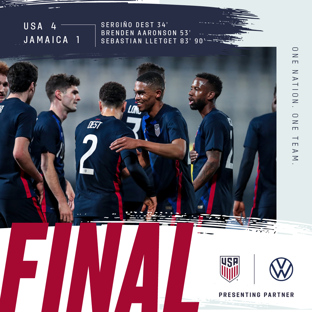 International Friendly USMNT 4 Jamaica 1 Match Report Stats Standings