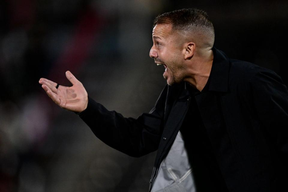 Head coach Yoann Damet of St. Louis CITY SC during the 2026 Lamar Hunt U.S. Open Cup Semifinals (Photo by Dustin Bradford/USSF/Getty Images)